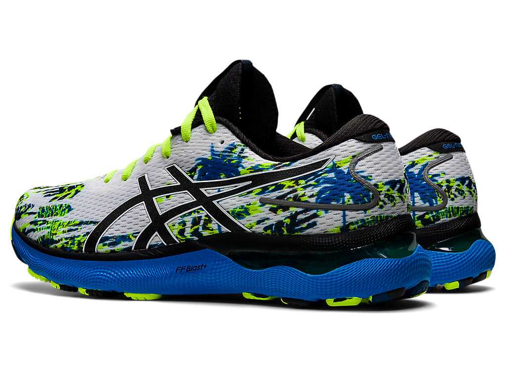 Buty do Biegania Męskie Asics Gel-nimbus 24 Białe Czarne | 54863-TRXY