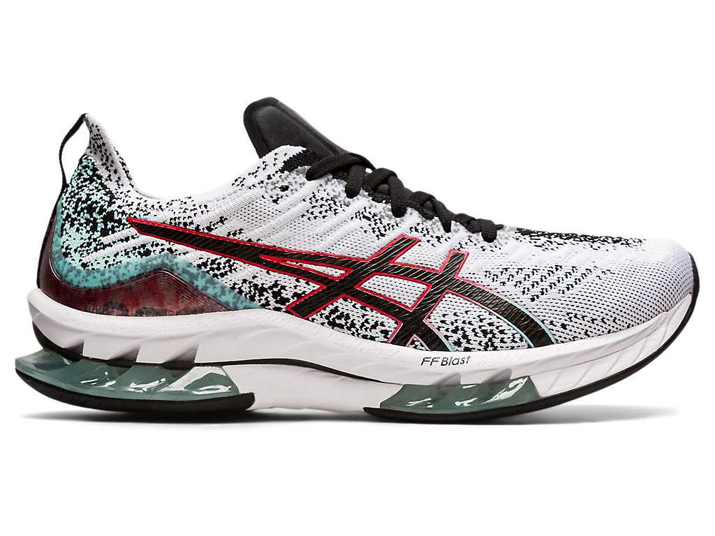 Buty do Biegania Męskie Asics Kinsei Blast Białe Czarne | 23507-TQKC