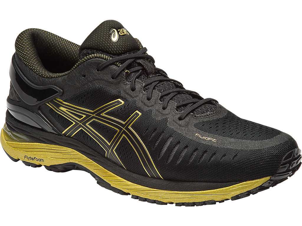 Buty do Biegania Męskie Asics Metarun Czarne Czarne Złote | 74281-DPTY