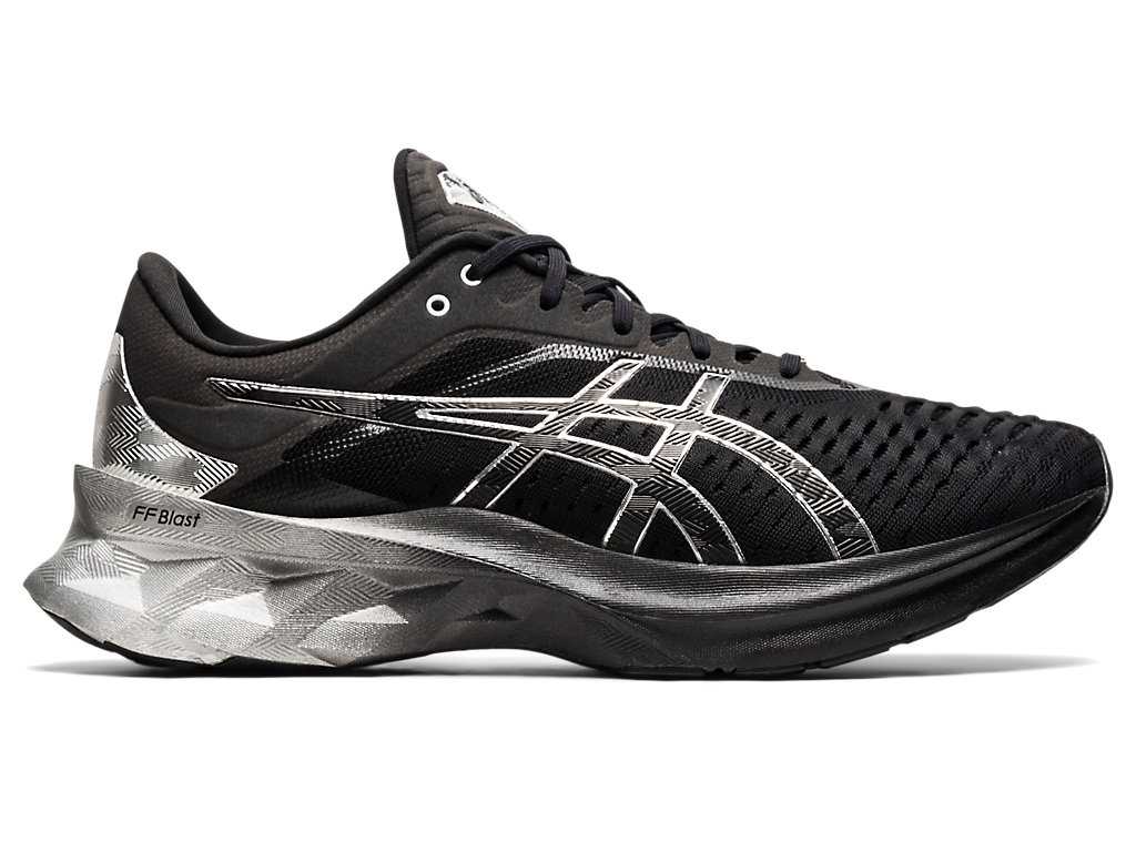 Buty do Biegania Męskie Asics Novablast Platinum Czarne Srebrne | 41783-GZUH