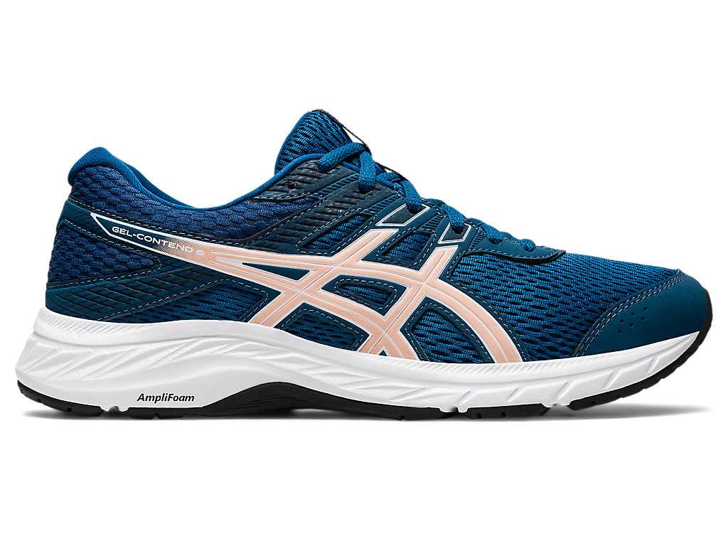 Buty do Chodzenia Damskie Asics Gel-contend 6 Niebieskie Koralowe | 04635-URMD