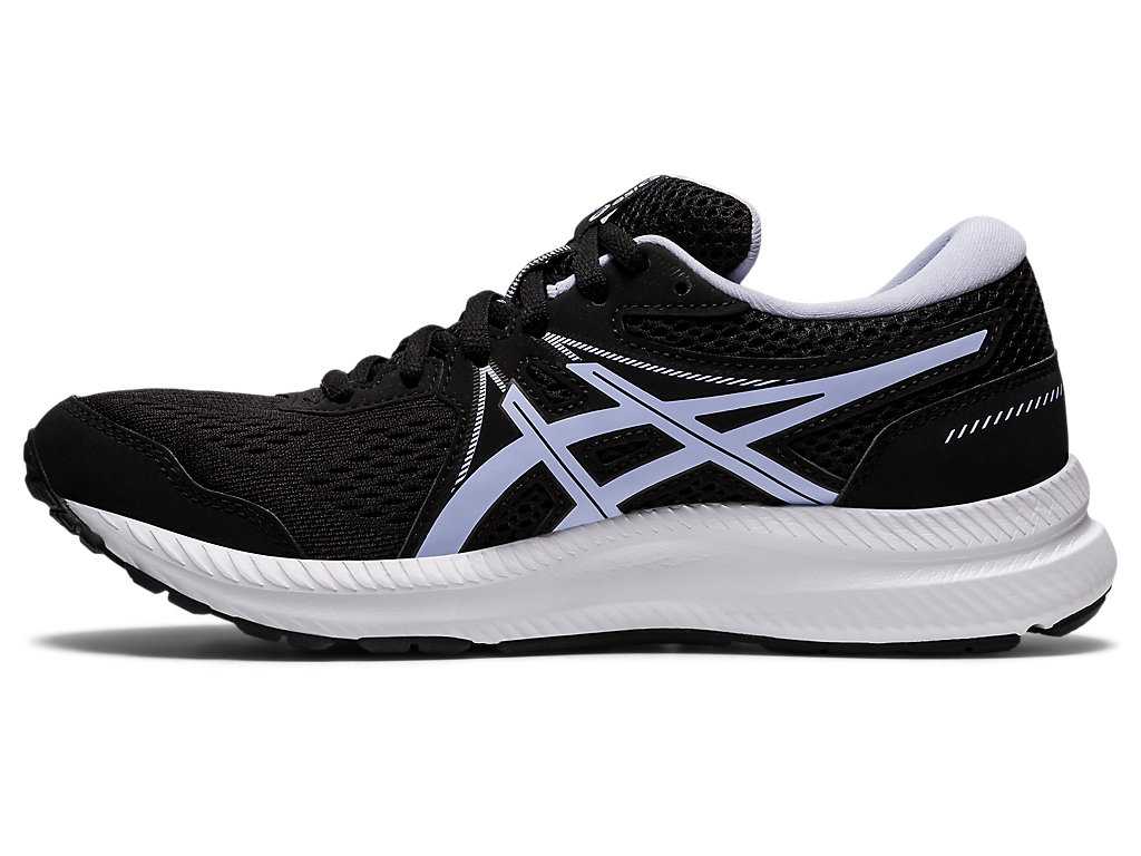 Buty do Chodzenia Damskie Asics Gel-contend 7 (D) Czarne Fioletowe | 20654-UQFS