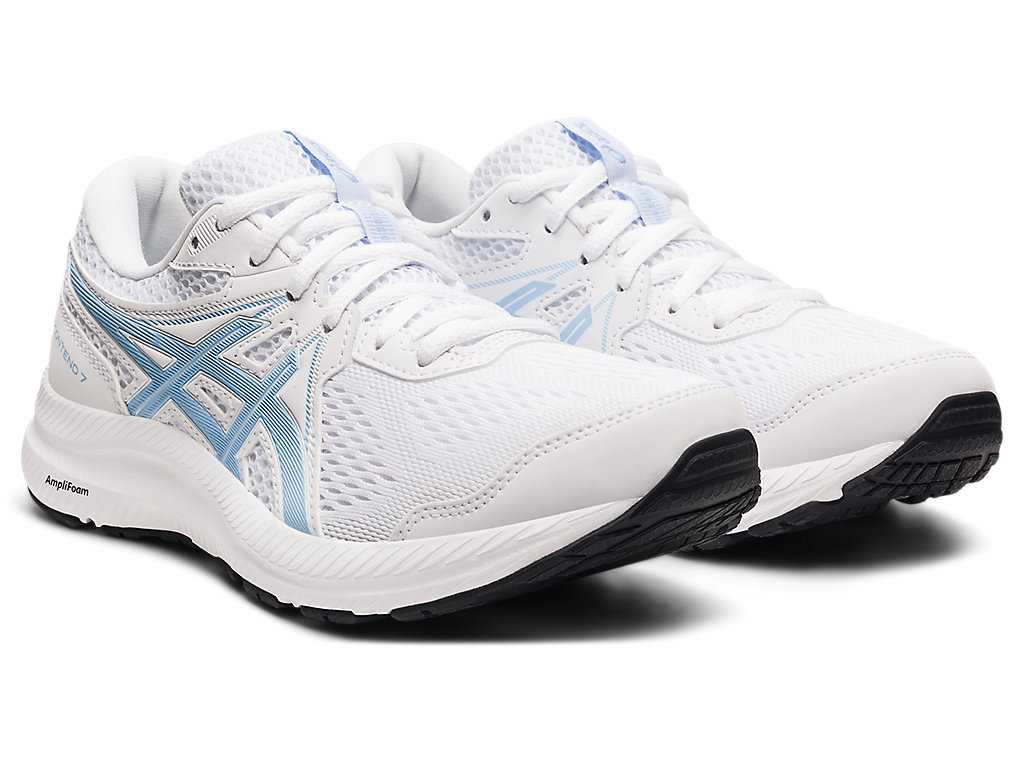 Buty do Chodzenia Damskie Asics Gel-contend 7 Białe Białe | 81045-WUSX