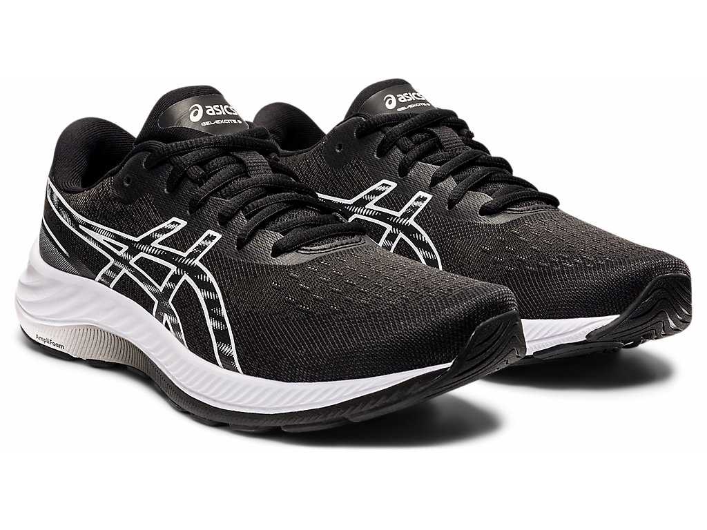 Buty do Chodzenia Damskie Asics Gel-excite 9 Czarne Białe | 10392-VCNJ