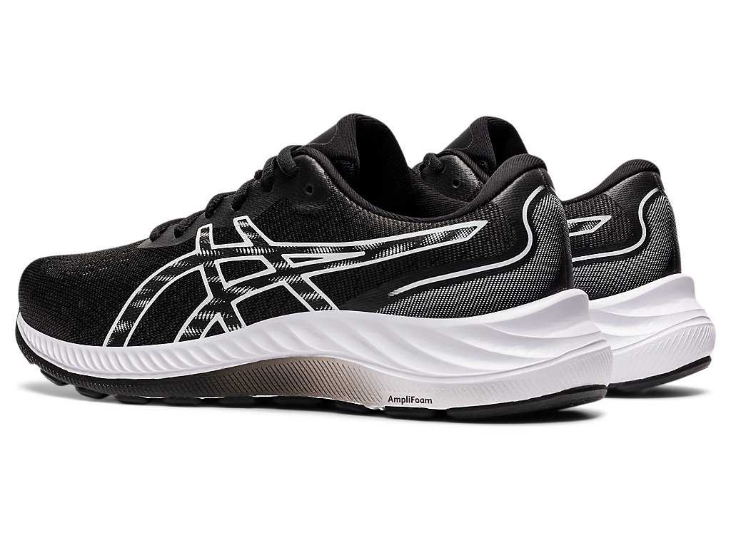 Buty do Chodzenia Damskie Asics Gel-excite 9 Czarne Białe | 10392-VCNJ