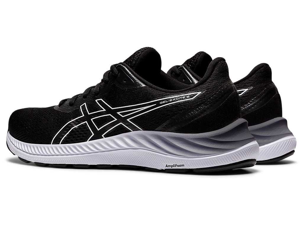 Buty do Chodzenia Damskie Asics Gel-excite 8 Czarne Białe | 10746-EIBG