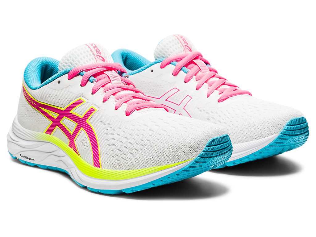 Buty do Chodzenia Damskie Asics Gel-excite 7 Białe Żółte | 13654-MQNP