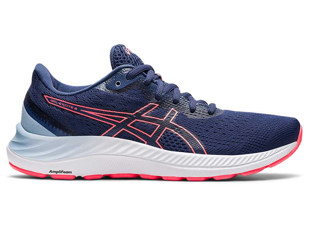 Buty do Chodzenia Damskie Asics Gel-excite 8 (D) Niebieskie Koralowe | 14902-KBGS