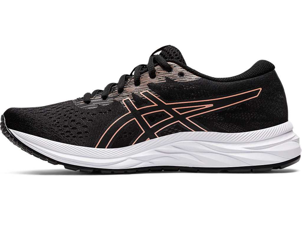 Buty do Chodzenia Damskie Asics Gel-excite 7 Czarne Różowe Złote | 26507-GUDO