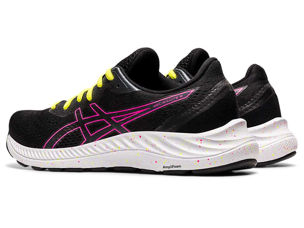 Buty do Chodzenia Damskie Asics Gel-excite 8 Czarne Różowe | 28756-ZQCN