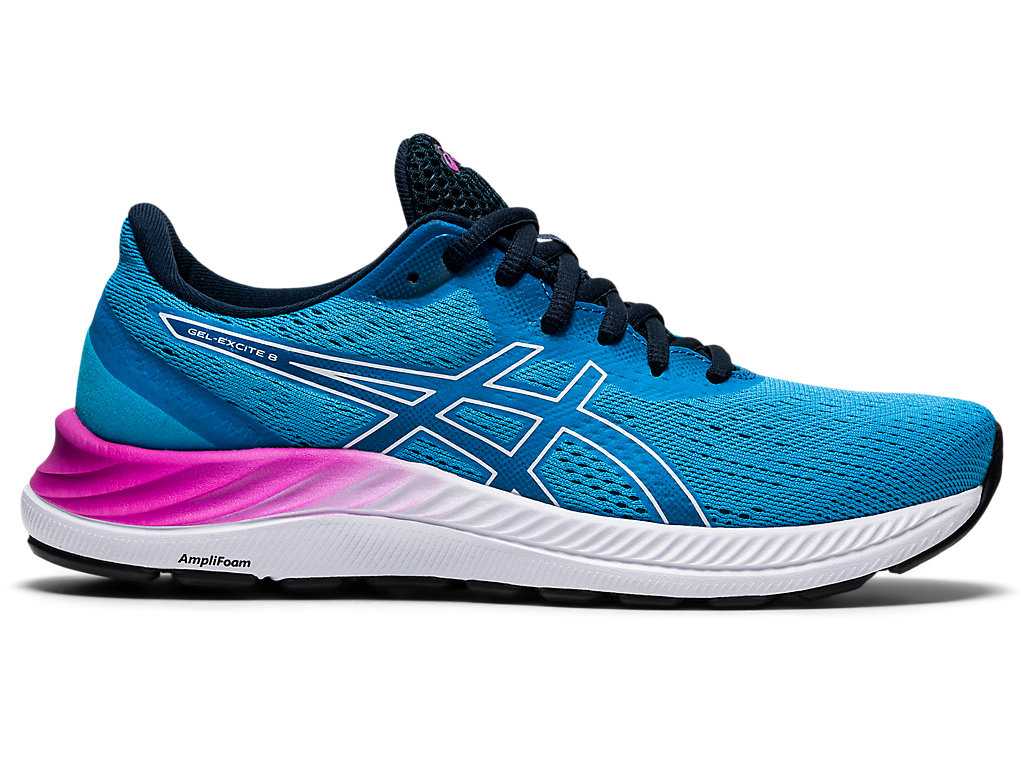 Buty do Chodzenia Damskie Asics Gel-excite 8 Głęboka Turkusowe Białe | 62481-MSHX