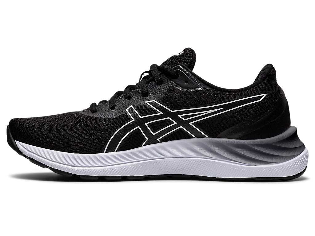 Buty do Chodzenia Damskie Asics Gel-excite 8 (D) Czarne Białe | 67483-CAGO