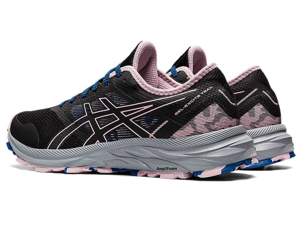 Buty do Chodzenia Damskie Asics Gel-excite Trailowe Czarne Różowe | 73249-LIDT