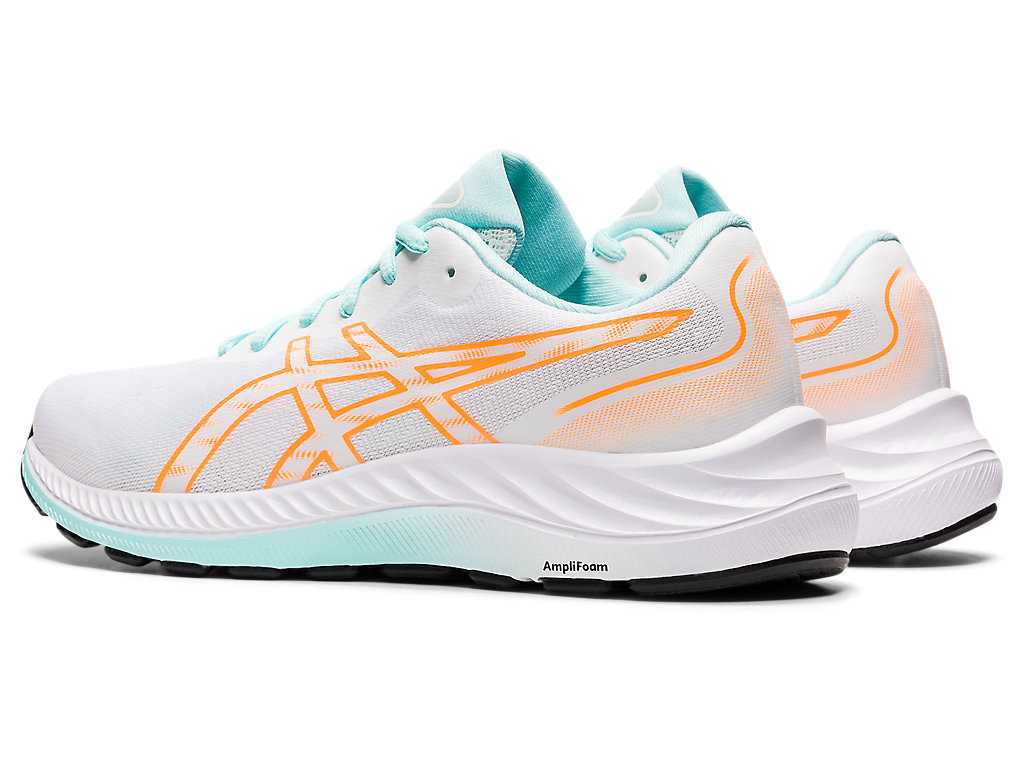 Buty do Chodzenia Damskie Asics Gel-excite 9 Białe Pomarańczowe | 75031-QGLV