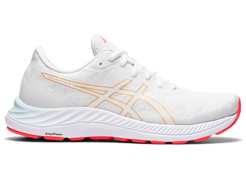 Buty do Chodzenia Damskie Asics Gel-excite 8 Białe | 78264-LXTN