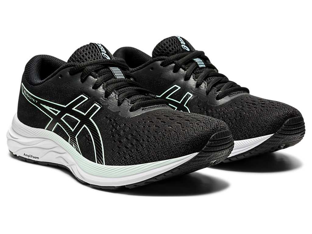 Buty do Chodzenia Damskie Asics Gel-excite 7 Czarne Mięta | 92651-LNSR