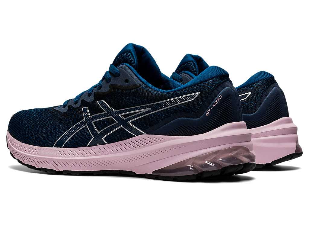 Buty do Chodzenia Damskie Asics Gt-1000 11 Niebieskie Różowe | 02871-ZFQJ