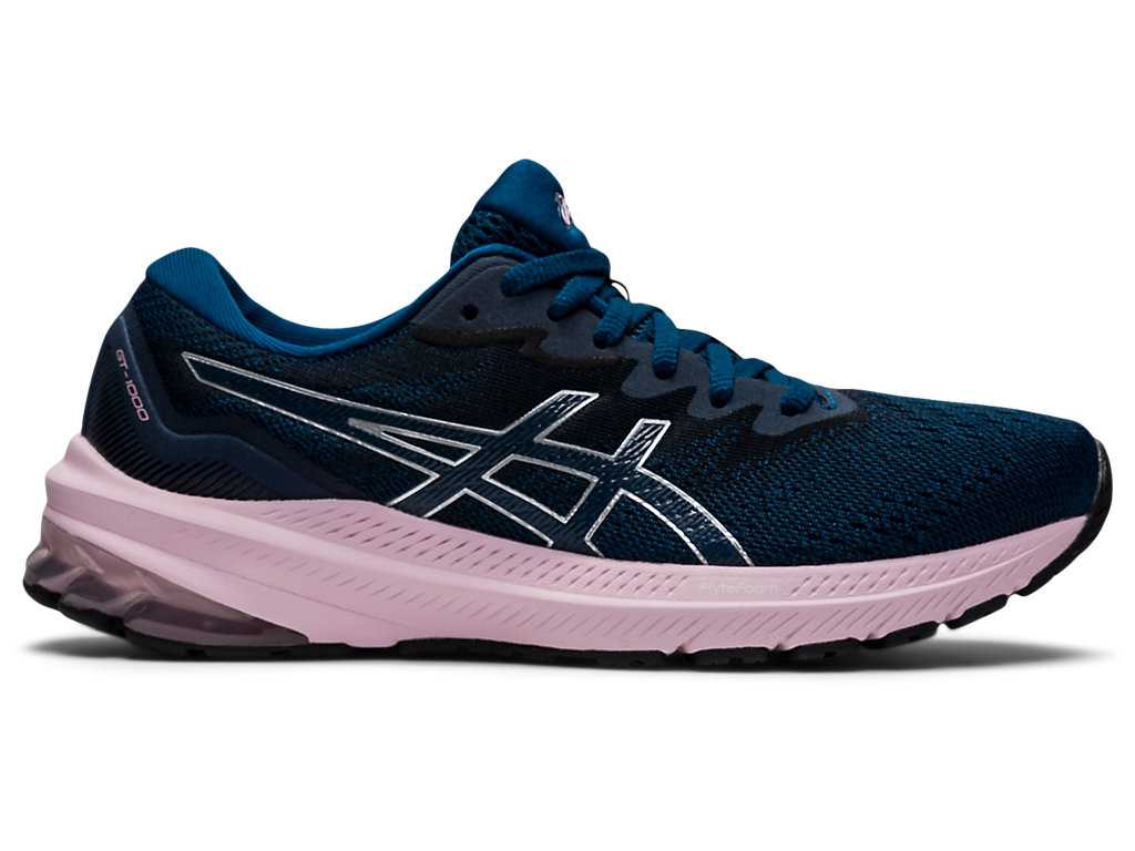 Buty do Chodzenia Damskie Asics Gt-1000 11 Niebieskie Różowe | 02871-ZFQJ