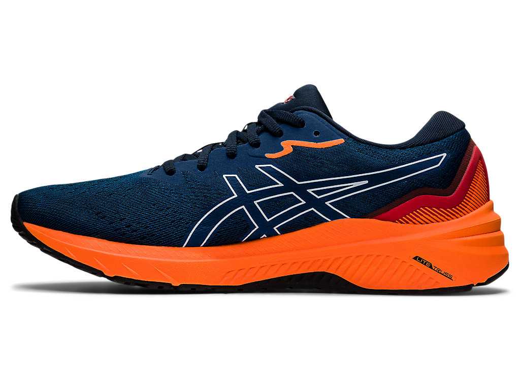 Buty do Chodzenia Męskie Asics Gt-1000 11 Niebieskie Pomarańczowe | 35670-JKUC