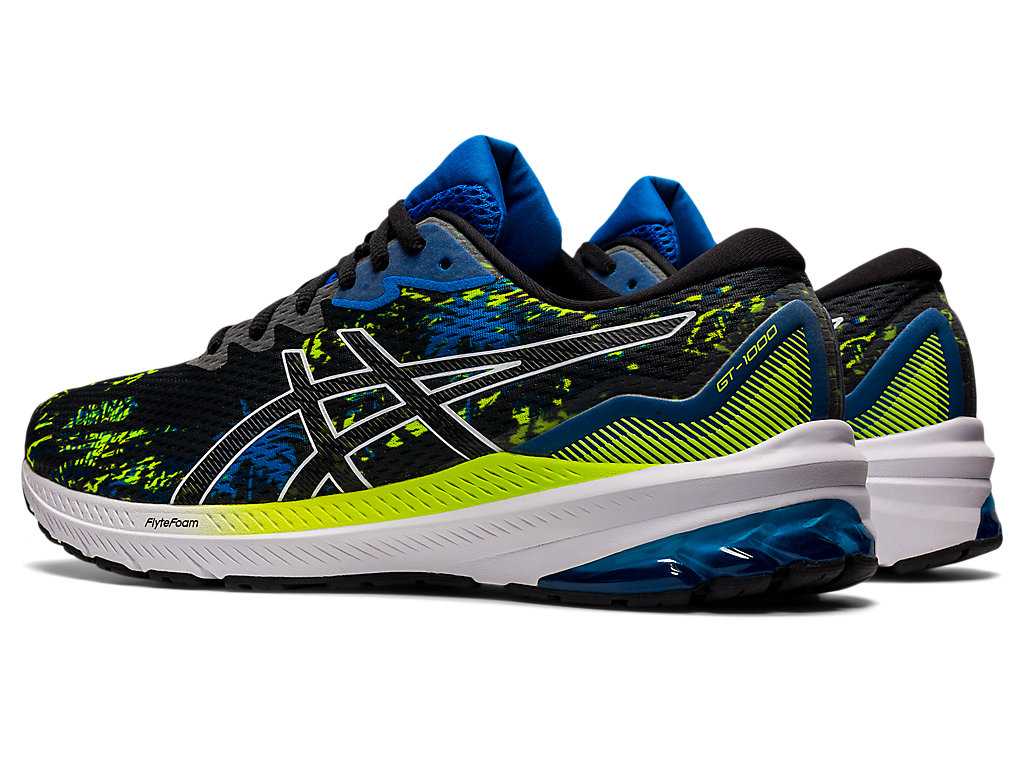 Buty do Chodzenia Męskie Asics Gt-1000 11 Czarne Niebieskie | 60594-WPLB