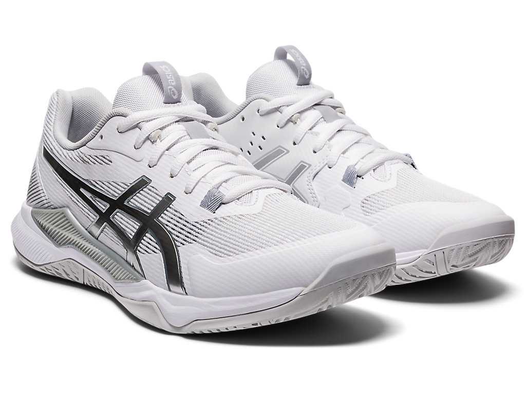 Buty do Siatkówki Damskie Asics Gel-tactic Białe Srebrne | 04875-EUKQ