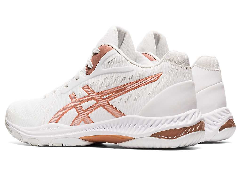 Buty do Siatkówki Damskie Asics Netburner Ballistic Ff Mt 2 Białe Różowe Złote | 20389-CNPX