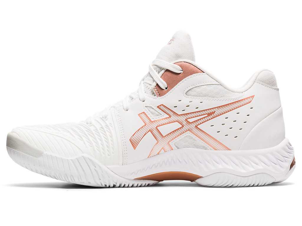 Buty do Siatkówki Damskie Asics Netburner Ballistic Ff Mt 2 Białe Różowe Złote | 20389-CNPX