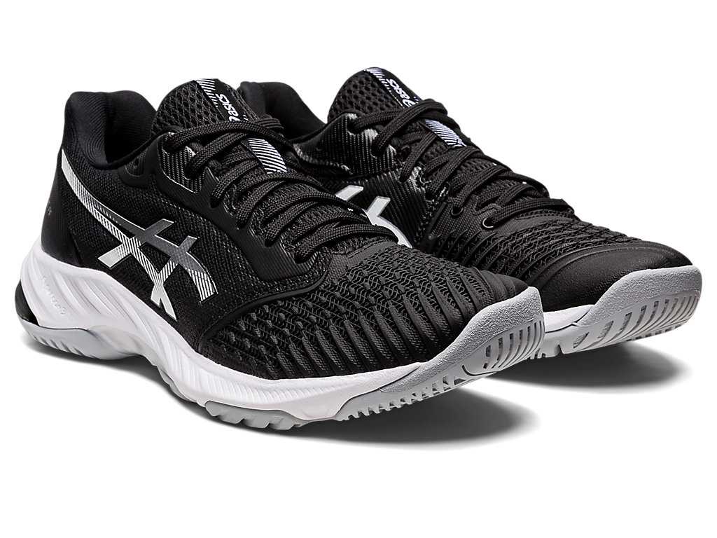 Buty do Siatkówki Damskie Asics Netburner Ballistic Ff 3 Czarne Srebrne | 28593-MAFV