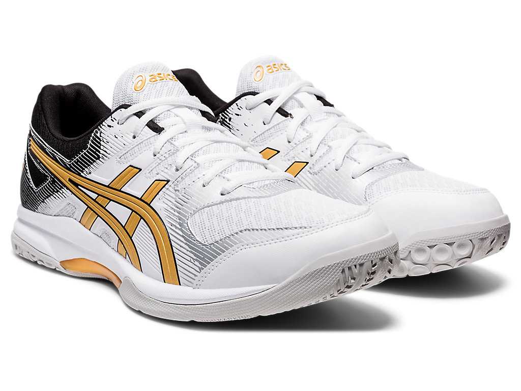 Buty do Siatkówki Męskie Asics Gel-rocket 9 Białe Złote | 86073-VHWZ