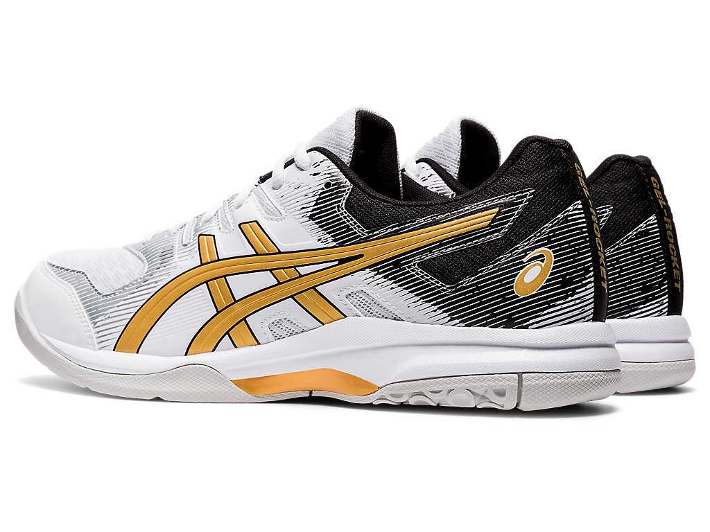 Buty do Siatkówki Męskie Asics Gel-rocket 9 Białe Złote | 86073-VHWZ