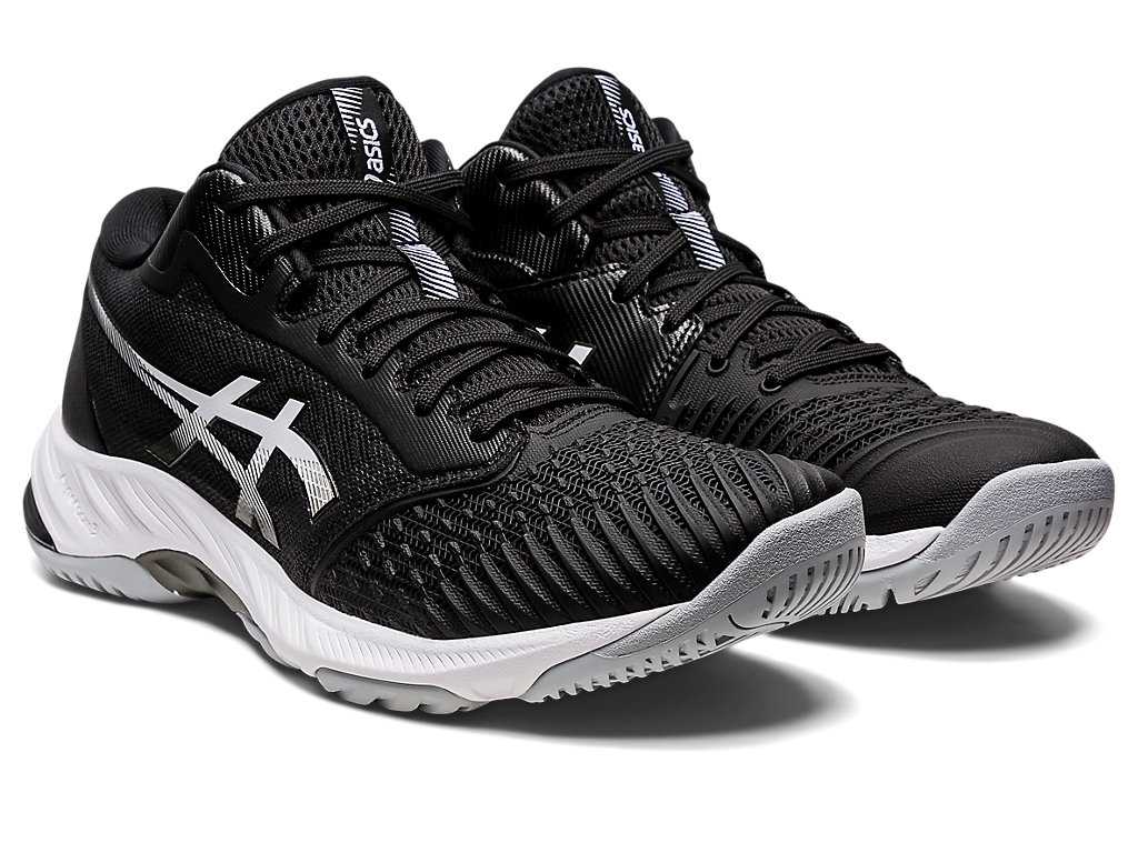 Buty do Siatkówki Męskie Asics Netburner Ballistic Ff Mt 3 Czarne Białe | 41923-FPNC