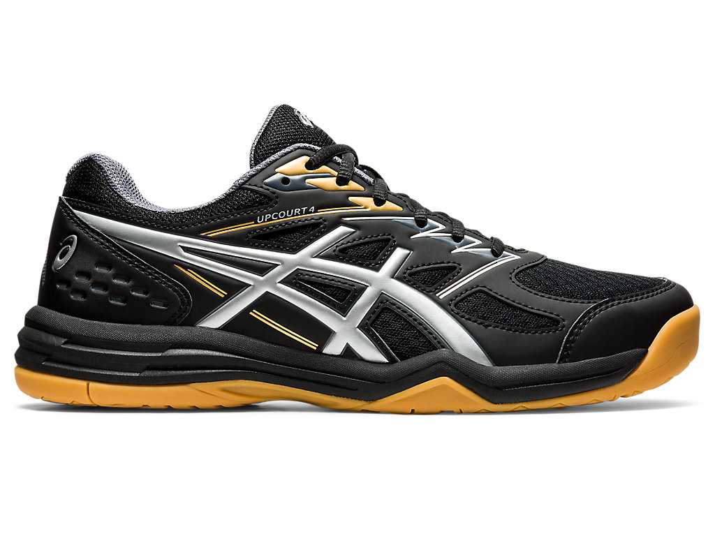 Buty do Siatkówki Męskie Asics Upcourt 4 Czarne Srebrne | 60192-MRLE