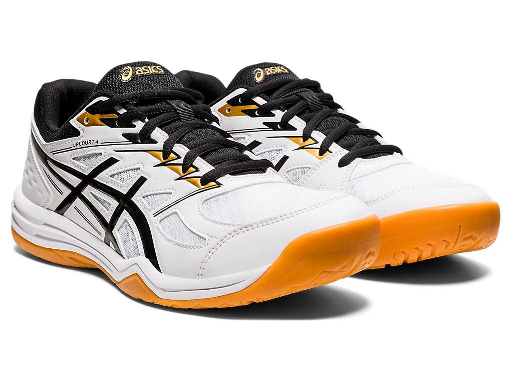 Buty do Siatkówki Męskie Asics Upcourt 4 Białe Czarne | 86512-NJAV