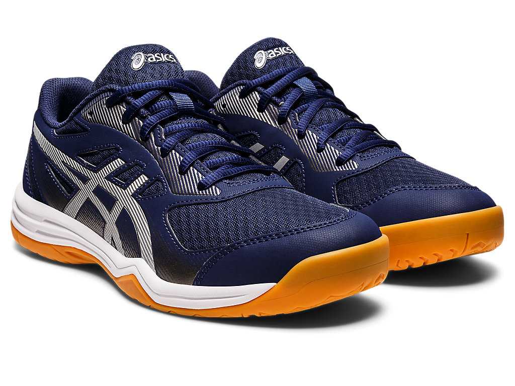 Buty do Siatkówki Męskie Asics Upcourt 5 Granatowe Srebrne | 76192-KVEU