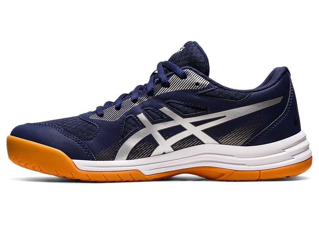 Buty do Siatkówki Męskie Asics Upcourt 5 Granatowe Srebrne | 76192-KVEU