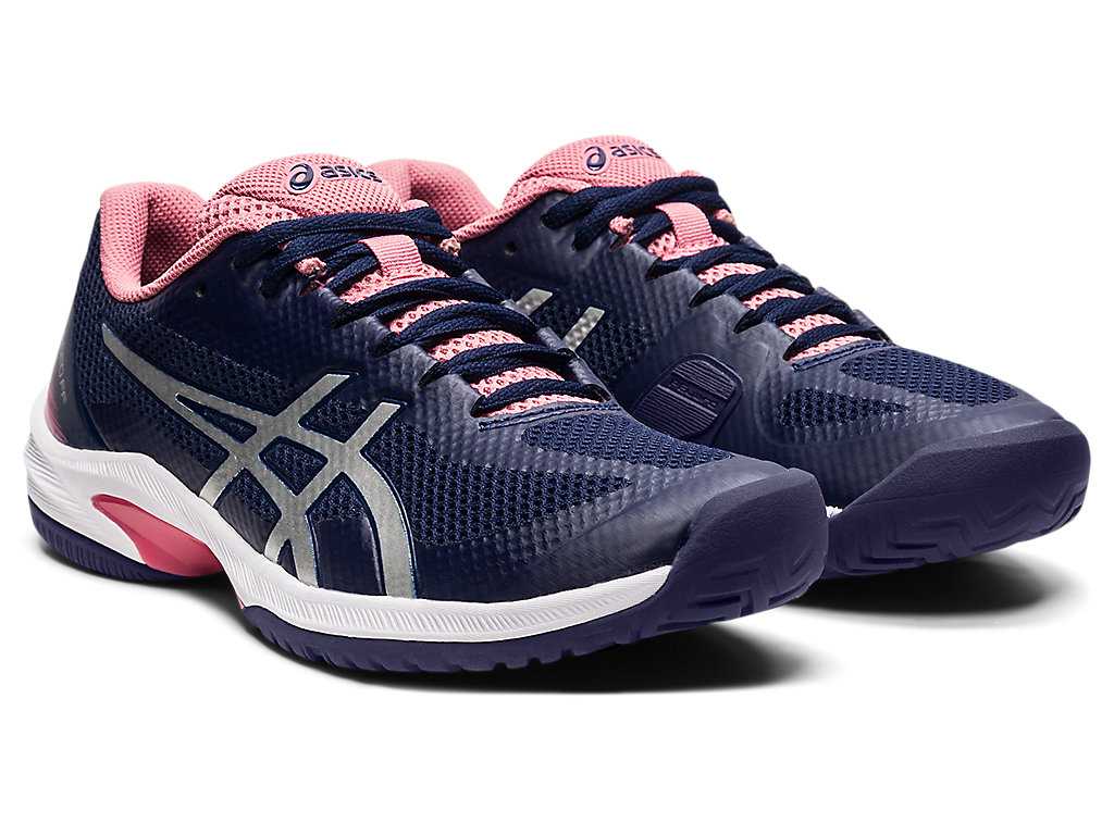 Buty do Tenisa Damskie Asics Court Speed Ff Granatowe Srebrne | 35614-BRXA