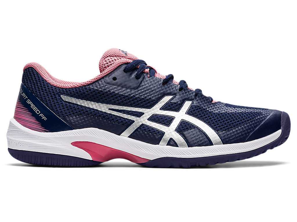 Buty do Tenisa Damskie Asics Court Speed Ff Granatowe Srebrne | 35614-BRXA