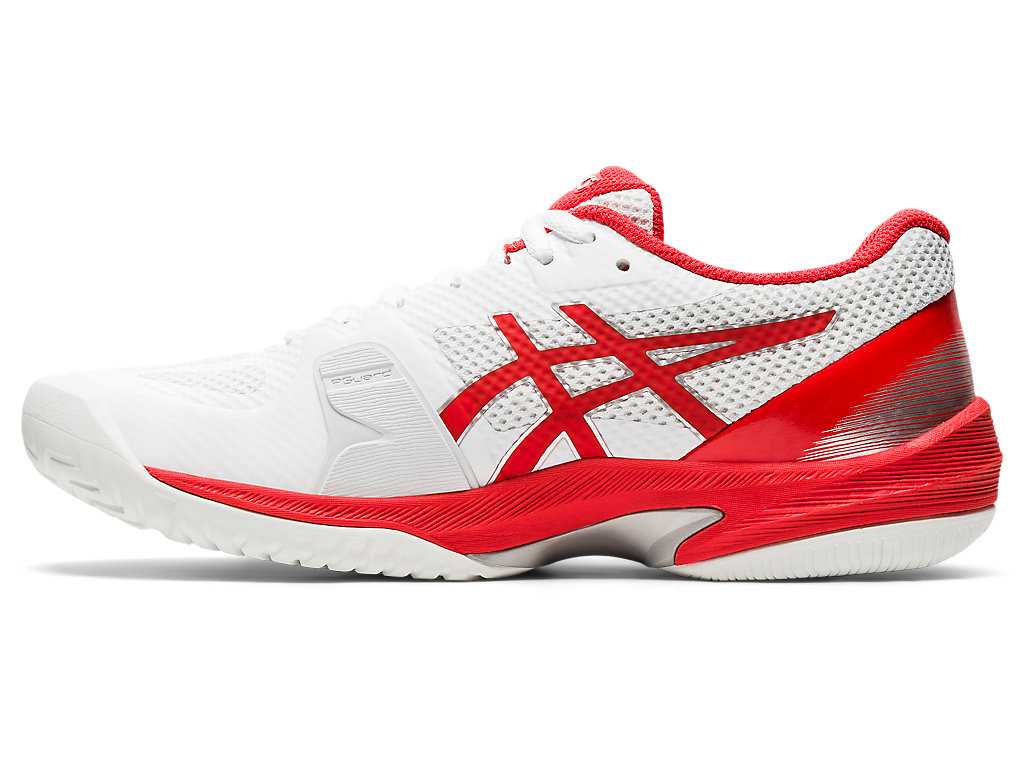 Buty do Tenisa Damskie Asics Court Speed Ff Białe Czerwone | 59610-NSTY