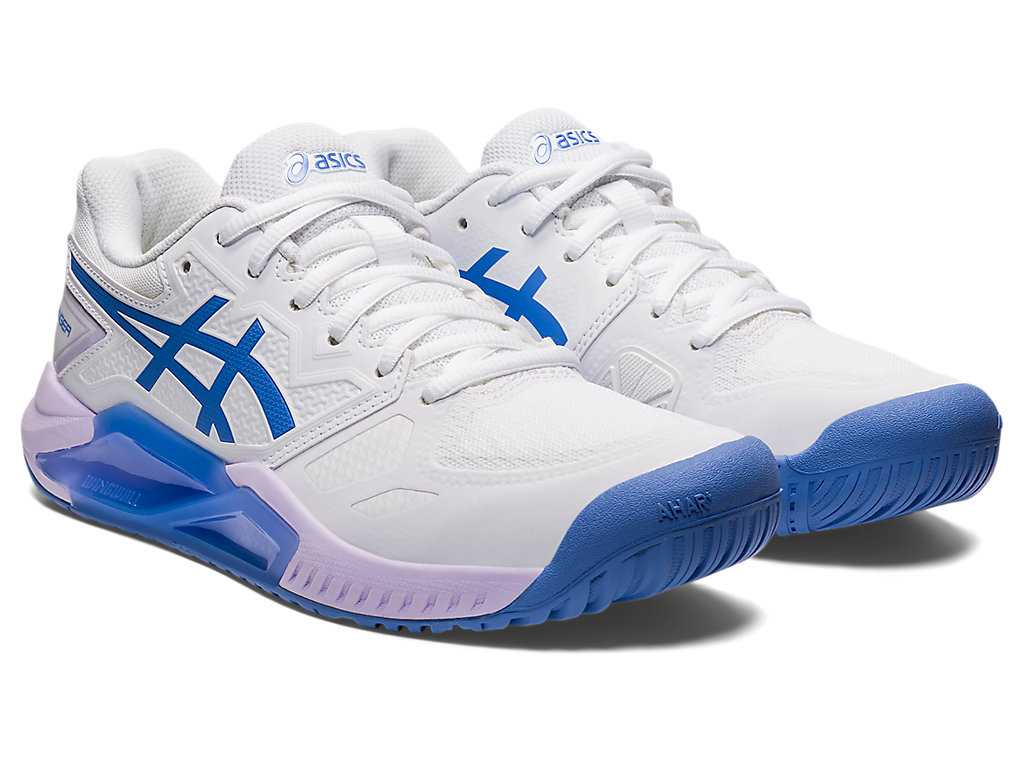 Buty do Tenisa Damskie Asics Gel-challenger 13 Białe Niebieskie | 07642-IPQF