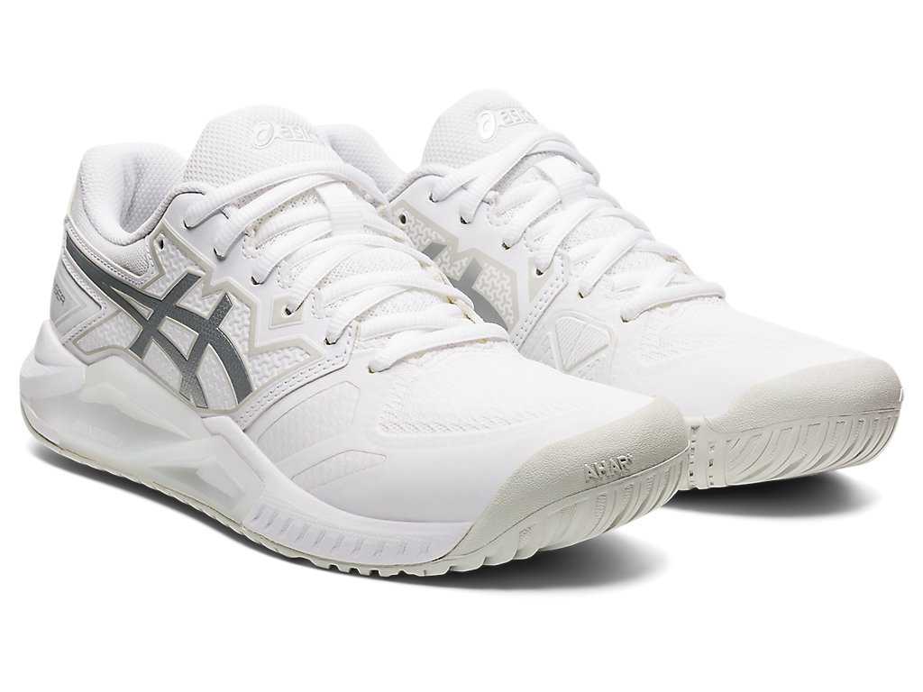 Buty do Tenisa Damskie Asics Gel-challenger 13 Białe Srebrne | 10935-FQIT