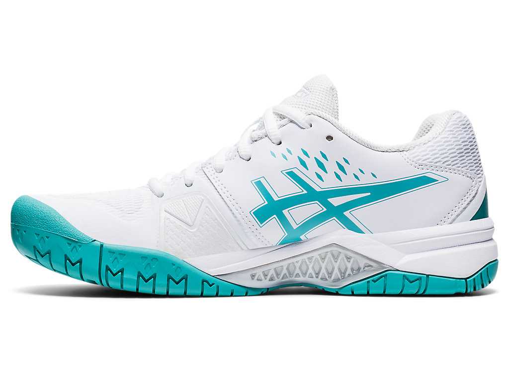 Buty do Tenisa Damskie Asics Gel-challenger 12 Białe Niebieskie | 40918-ISYH