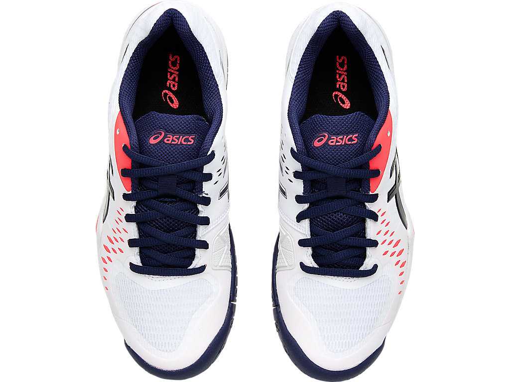 Buty do Tenisa Damskie Asics Gel-challenger 12 Białe Granatowe | 80794-BXEL