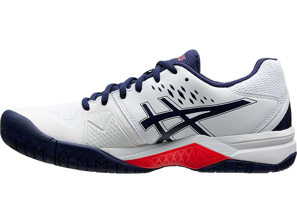 Buty do Tenisa Damskie Asics Gel-challenger 12 Białe Granatowe | 80794-BXEL