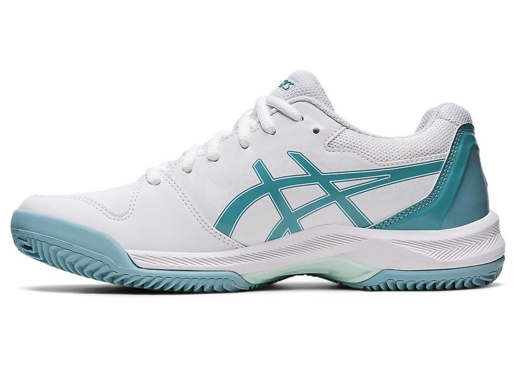 Buty do Tenisa Damskie Asics Gel-dedicate 7 Clay Białe Niebieskie | 04918-UBCH