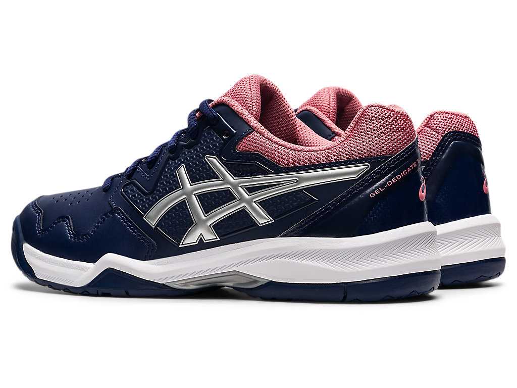 Buty do Tenisa Damskie Asics Gel-dedicate 7 Granatowe Srebrne | 50428-QHZP