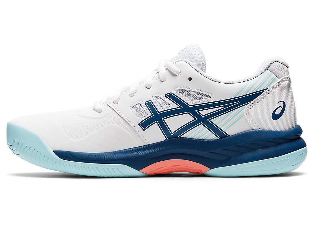 Buty do Tenisa Damskie Asics Gel-game 8 Białe Głęboka Indygo | 15438-PXEC