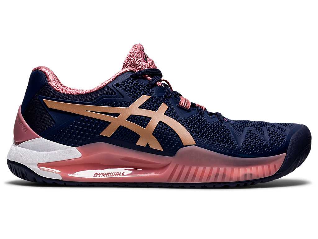 Buty do Tenisa Damskie Asics Gel-resolution 8 Granatowe Różowe Złote | 04176-TUIZ