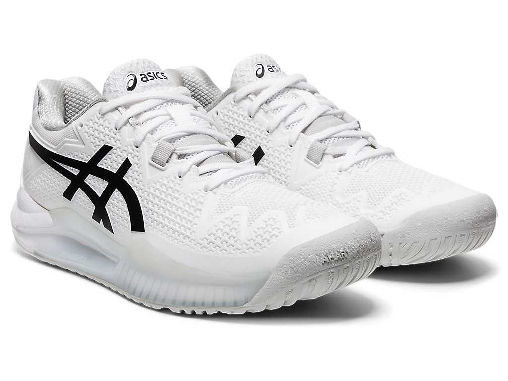 Buty do Tenisa Damskie Asics Gel-resolution 8 Białe Czarne | 17392-WVPF