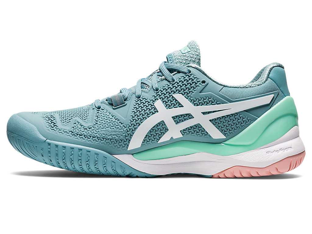 Buty do Tenisa Damskie Asics Gel-resolution 8 Niebieskie Białe | 58791-ORPW