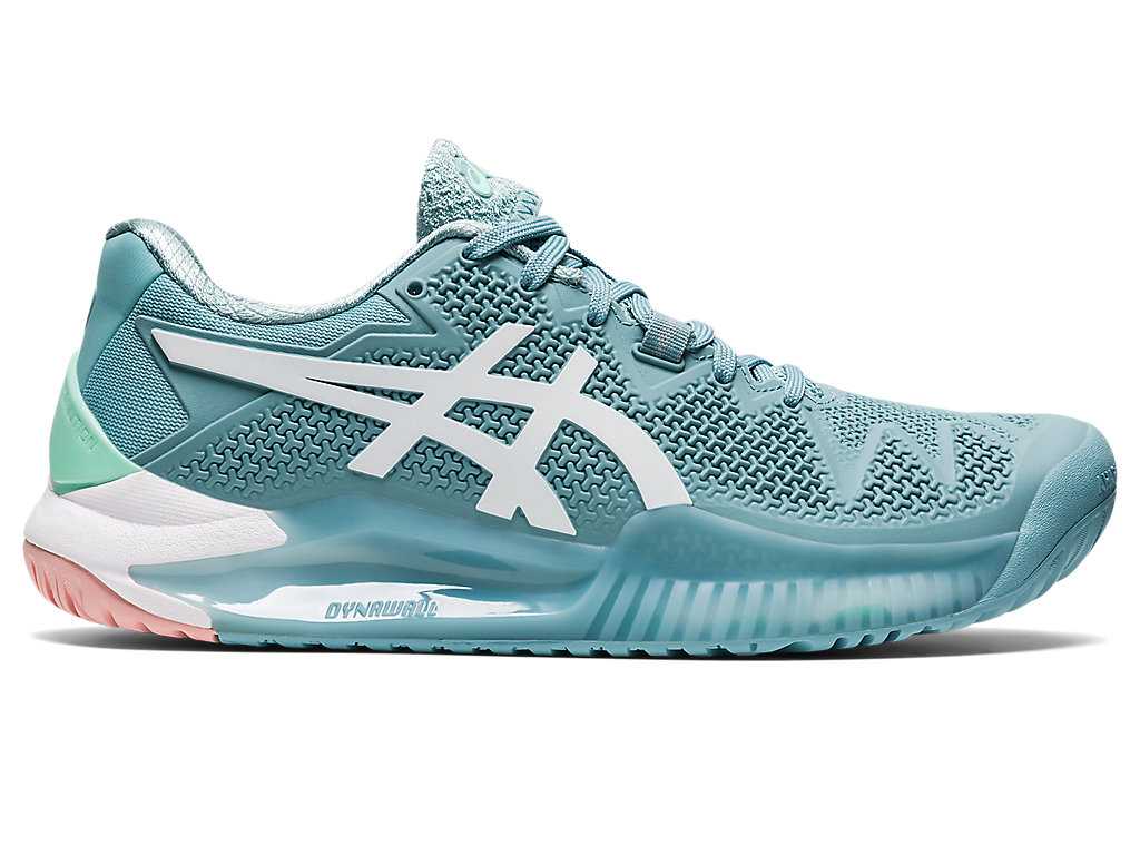 Buty do Tenisa Damskie Asics Gel-resolution 8 Niebieskie Białe | 58791-ORPW